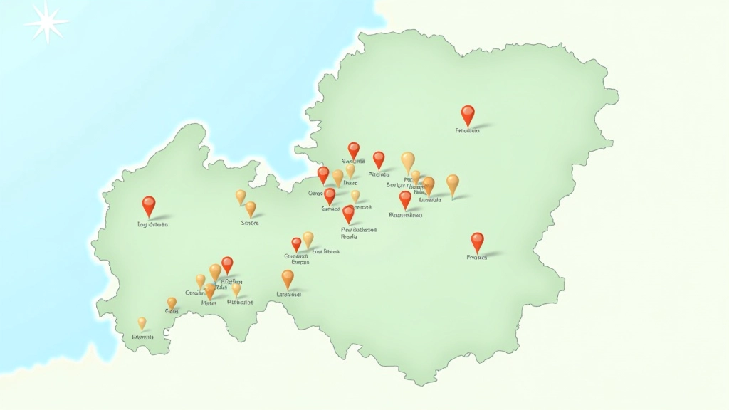 Interaktīvā karti Latvija ar atzīmētām uzlādes stacijām dažādu krāsu punktiem pēc uzlādes veida