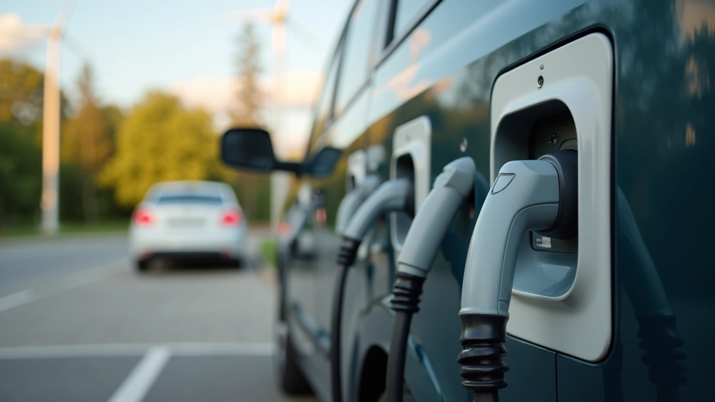 Modernās uzlādes stacijas ligzda ar tīkla savienojumu un LED displejiem publiskā parkā