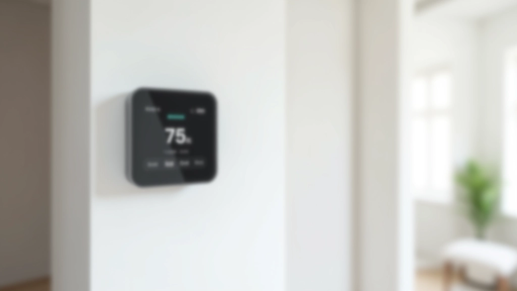 Vieds termostats uz sienā dzīvojamā istabā