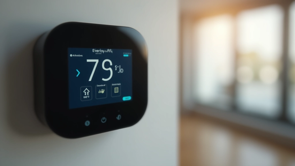 Viedā termostata displejs ar temperatūras un enerģijas patēriņa informāciju