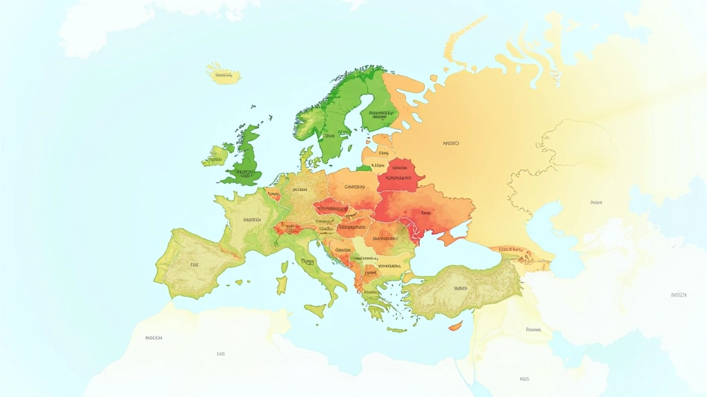 Vēja ātruma mērījumu karte Latvijas reģionos ar dažādām krāsām, rādot potenciālos apgabalus